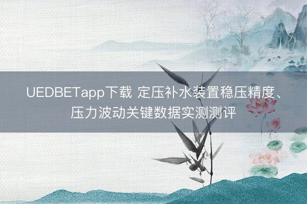 UEDBETapp下载 定压补水装置稳压精度、压力波动关键数据实测测评