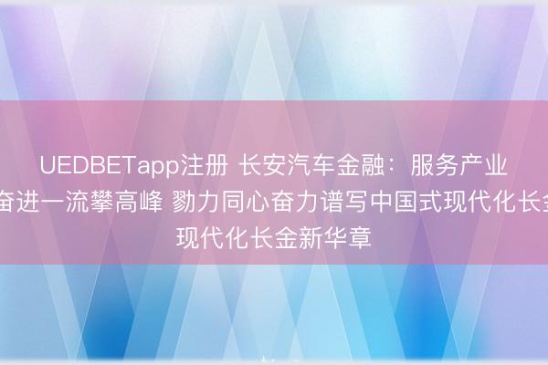 UEDBETapp注册 长安汽车金融：服务产业提效能 奋进一流攀高峰 勠力同心奋力谱写中国式现代化长金新华章