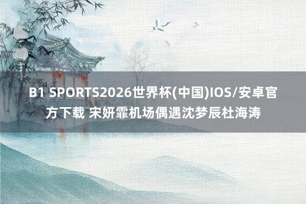B1 SPORTS2026世界杯(中国)IOS/安卓官方下载 宋妍霏机场偶遇沈梦辰杜海涛