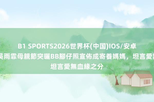 B1 SPORTS2026世界杯(中国)IOS/安卓官方下载 吳雨霏母親節突曬BB腳仔照宣佈成寄養媽媽,坦言愛無血緣之分