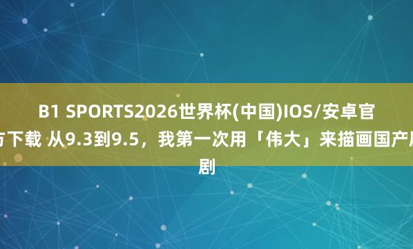 B1 SPORTS2026世界杯(中国)IOS/安卓官方下载 从9.3到9.5，我第一次用「伟大」来描画国产剧