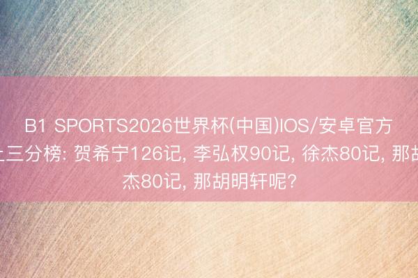 B1 SPORTS2026世界杯(中国)IOS/安卓官方下载 原土三分榜: 贺希宁126记, 李弘权90记, 徐杰80记, 那胡明轩呢?