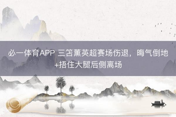 必一体育APP 三笘薫英超赛场伤退,晦气倒地+捂住大腿后侧离场