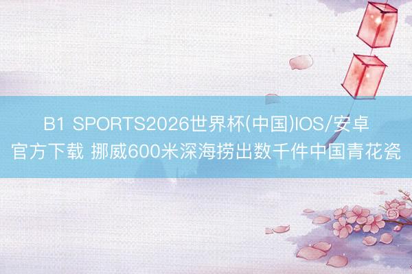 B1 SPORTS2026世界杯(中国)IOS/安卓官方下载 挪威600米深海捞出数千件中国青花瓷