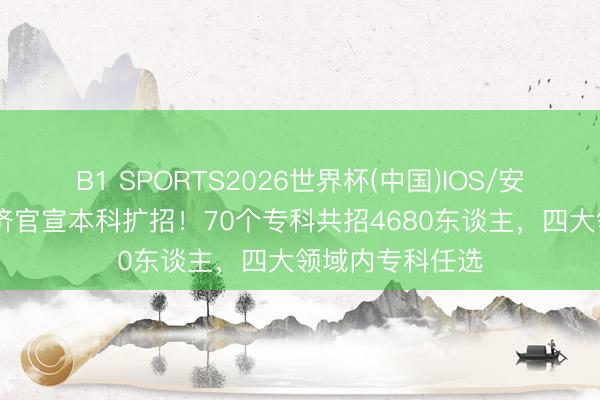 B1 SPORTS2026世界杯(中国)IOS/安卓官方下载 同济官宣本科扩招！70个专科共招4680东谈主，四大领域内专科任选