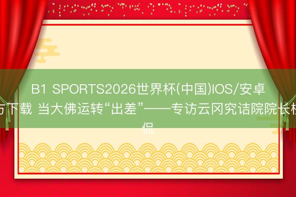 B1 SPORTS2026世界杯(中国)IOS/安卓官方下载 当大佛运转“出差”——专访云冈究诘院院长杭侃